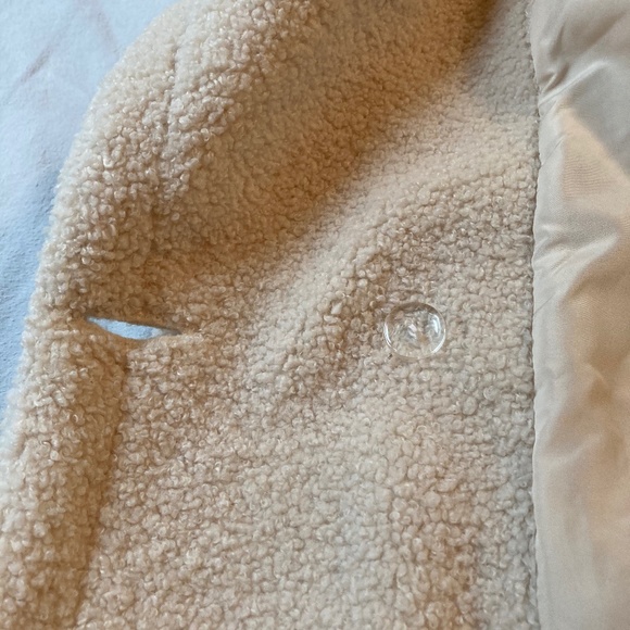 Ivory Sherpa Pea Coat - Picture 4 of 8